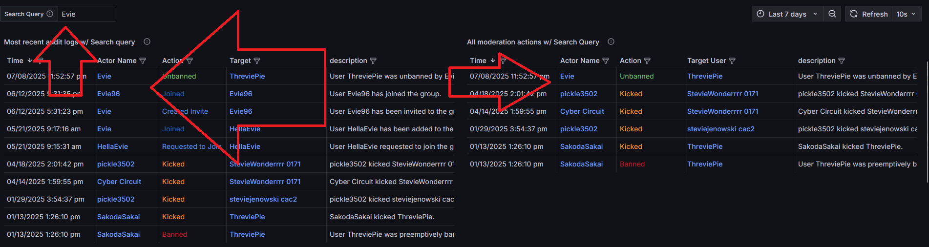 Search Audit Logs